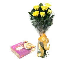 Yellow Roses N Sweets