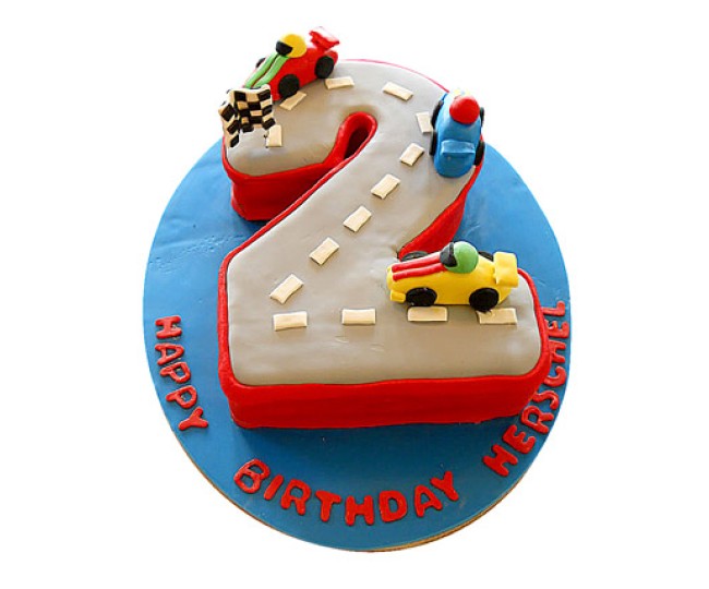 Car Race cake for boys