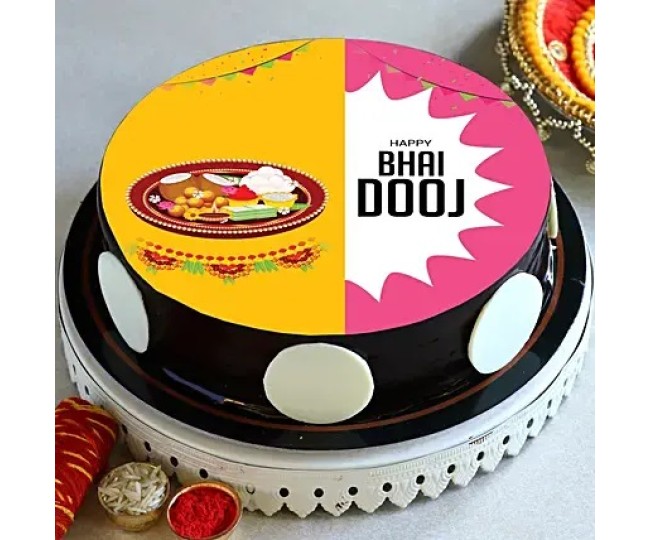 Bhai Dooj Chocolate Cake- Half Kg