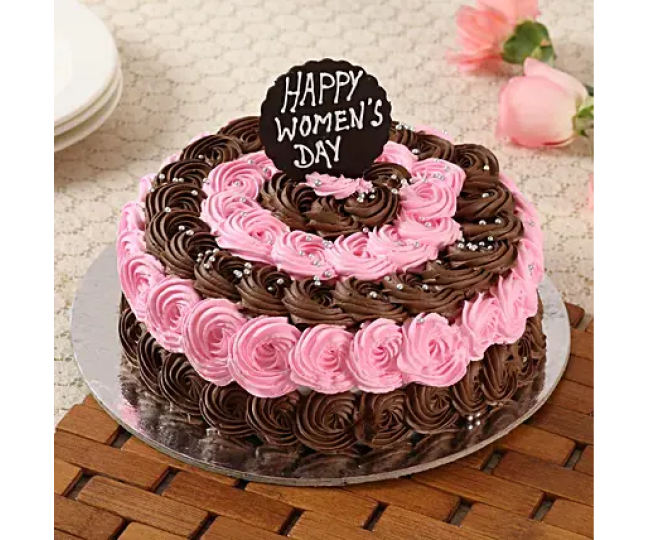 Decorated Women's Day Chocolate Cake