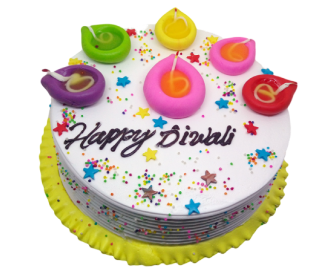 Diwali Diyas Cake