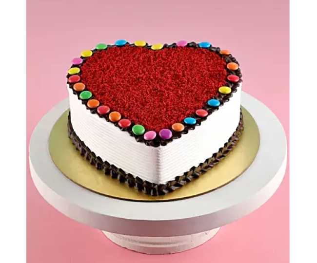 Hearty Red Velvet Gems Cake