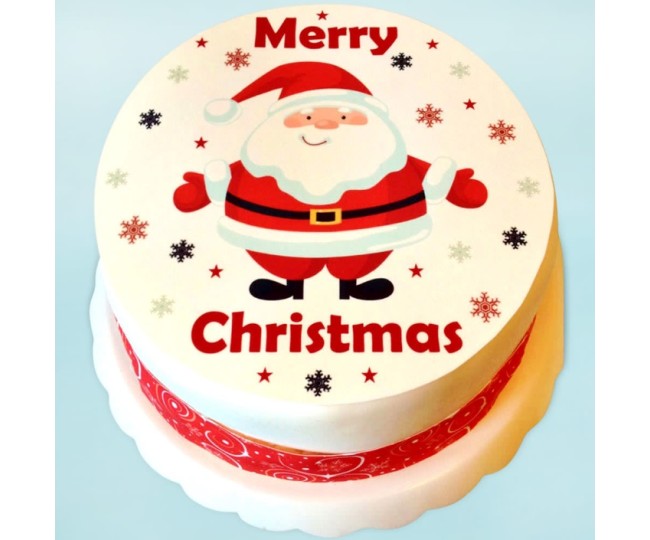 Merry Christmas Photo Cake 2021 1