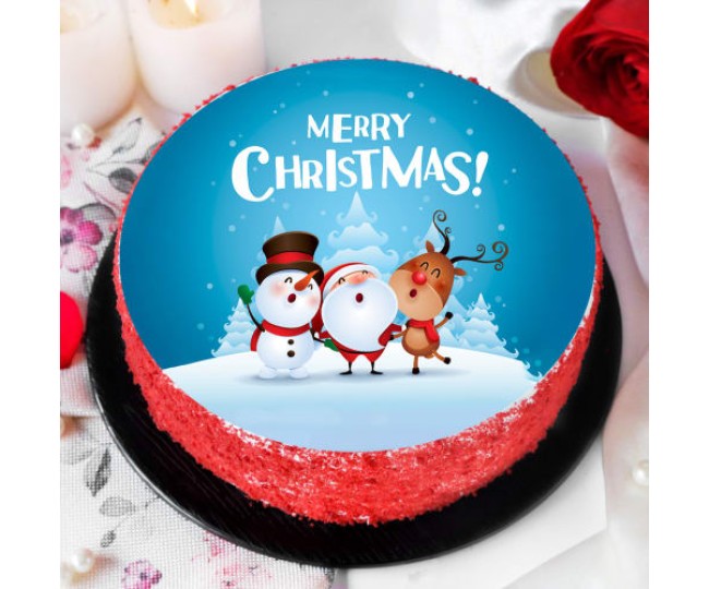 Merry Christmas Photo Cake 2021 5