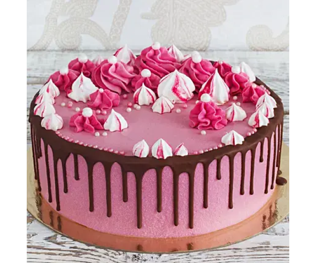 Pink Strawberry Cream Cake
