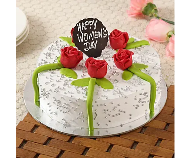 Women's Day Floral Chocolate Cake