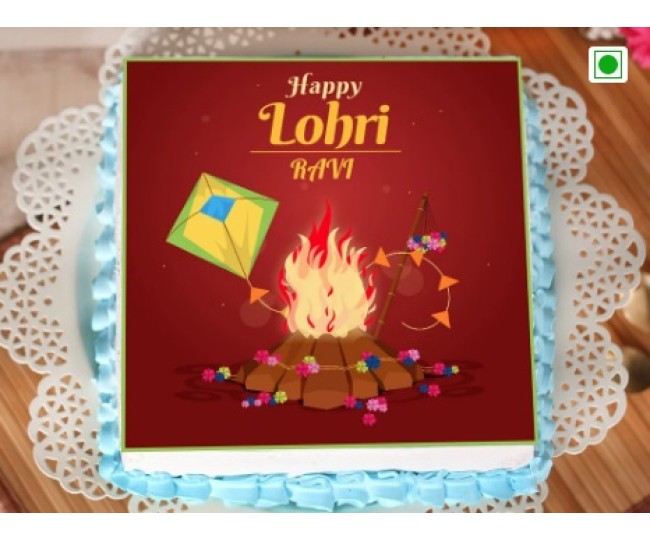 Happy Lohri Photo Cake-4