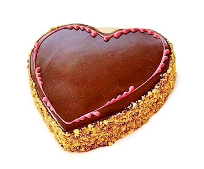 Chocolaty Heart Cake 2kg -