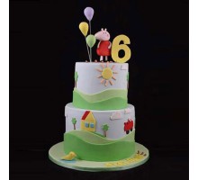 3 tier cartoon cake and flower 4 kg
