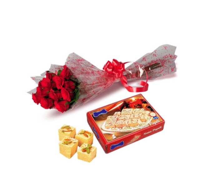 Roses With Soan Papdi